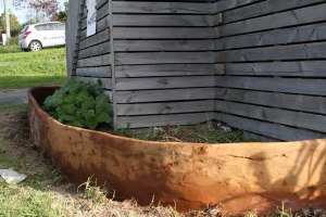 new raised bed in front of ark